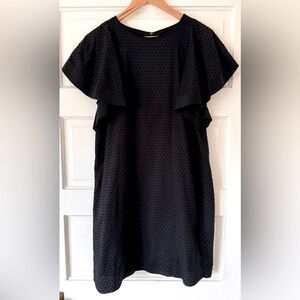 J.Crew // Cotton Swiss Dot Shift Dress with Flounce Sleeve // US 4